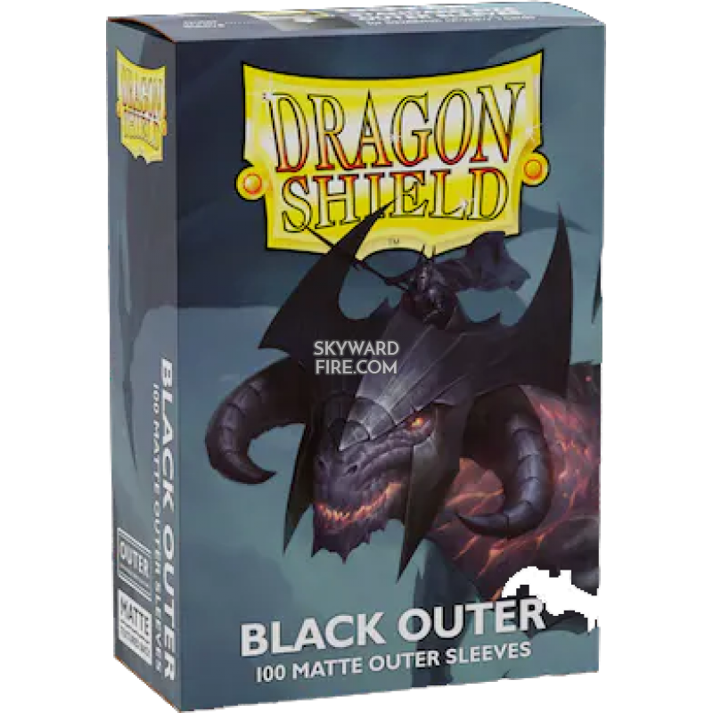 Black Outer Matte 100 Sleeves Dragon Shield