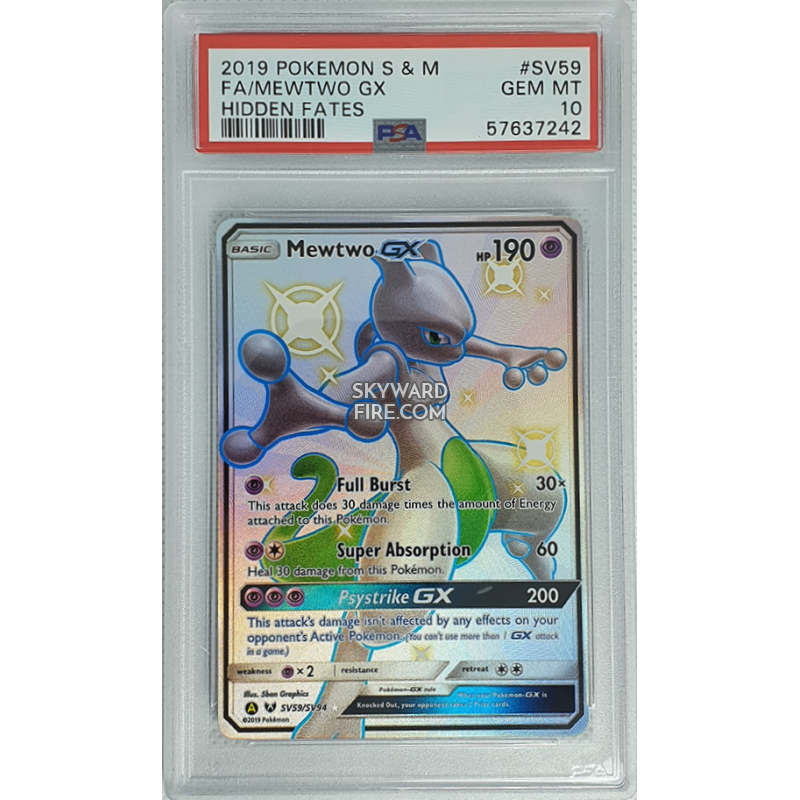 Mewtwo GX SV59SV94 Hidden Fates Shiny PSA 10 57637242